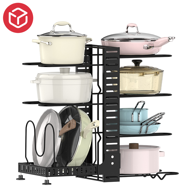 Durable Metal Adjustable Pot Holder Pan Organizer