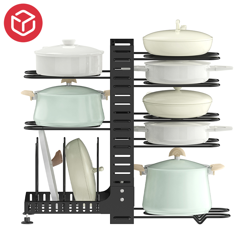 Durable Metal Adjustable Pot Holder Pan Organizer