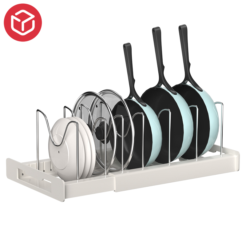 Adjustable Metal Pot Rack Cutlery Storage Drainer