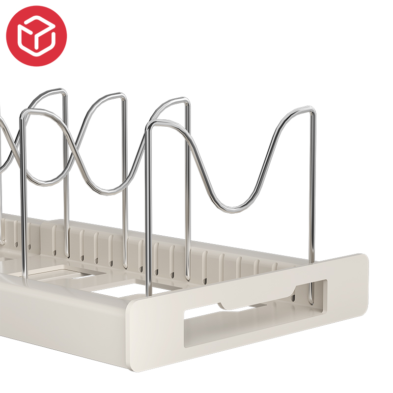 Adjustable Metal Pot Rack Cutlery Storage Drainer