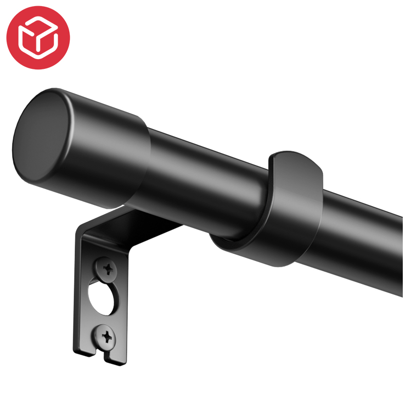 Black Heavy Duty Window Adjustable Curtain Rod