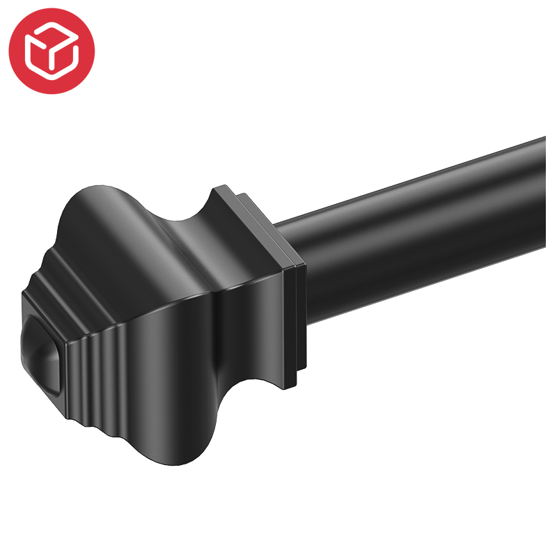 Adjustable Decorative Curtain Rod with Square Finials