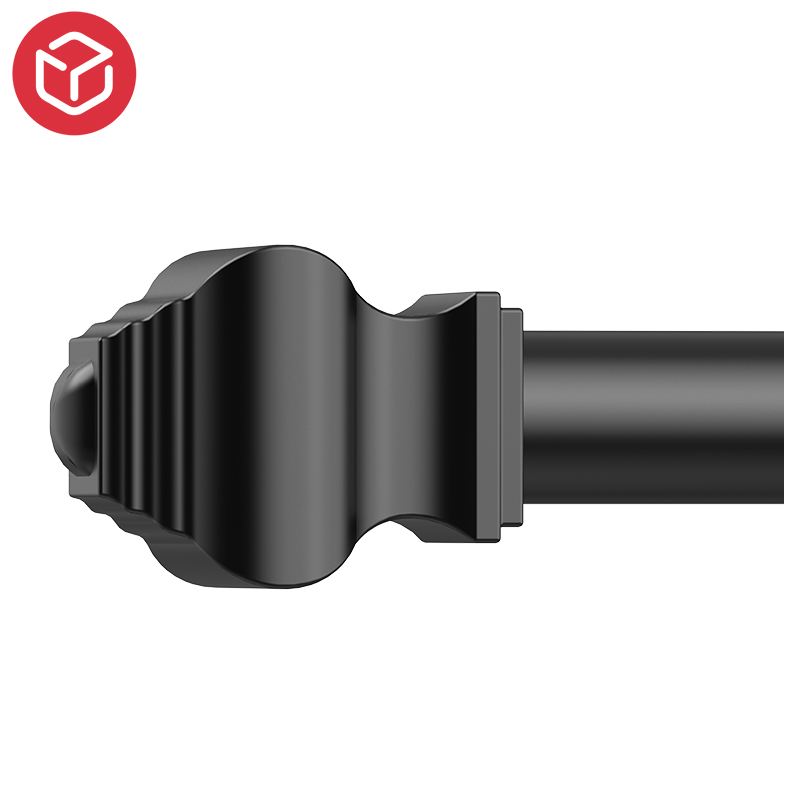 Adjustable Decorative Curtain Rod with Square Finials