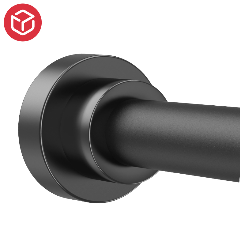 No Drill Non-Slip Straight Wall Shower Curtain Rod