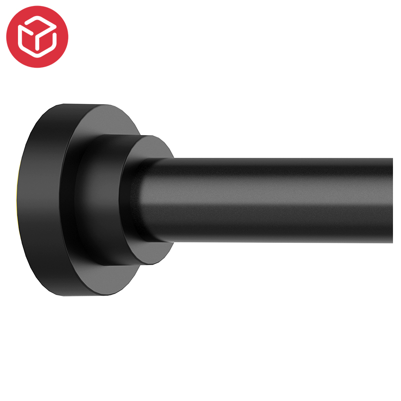 No Drill Non-Slip Straight Wall Shower Curtain Rod