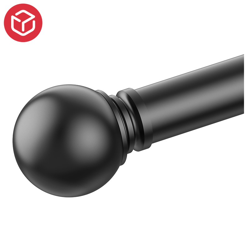Ball Finials Adjustable Spliced Curtain Rod with Bracket