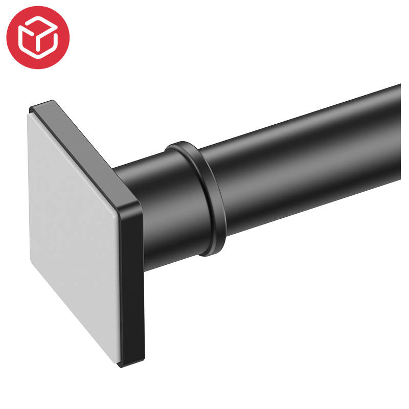 Square End Tension Mounted Shower Curtain Rod