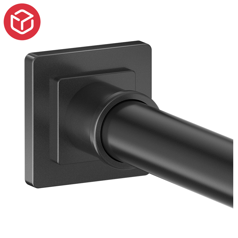 Square End Tension Mounted Shower Curtain Rod