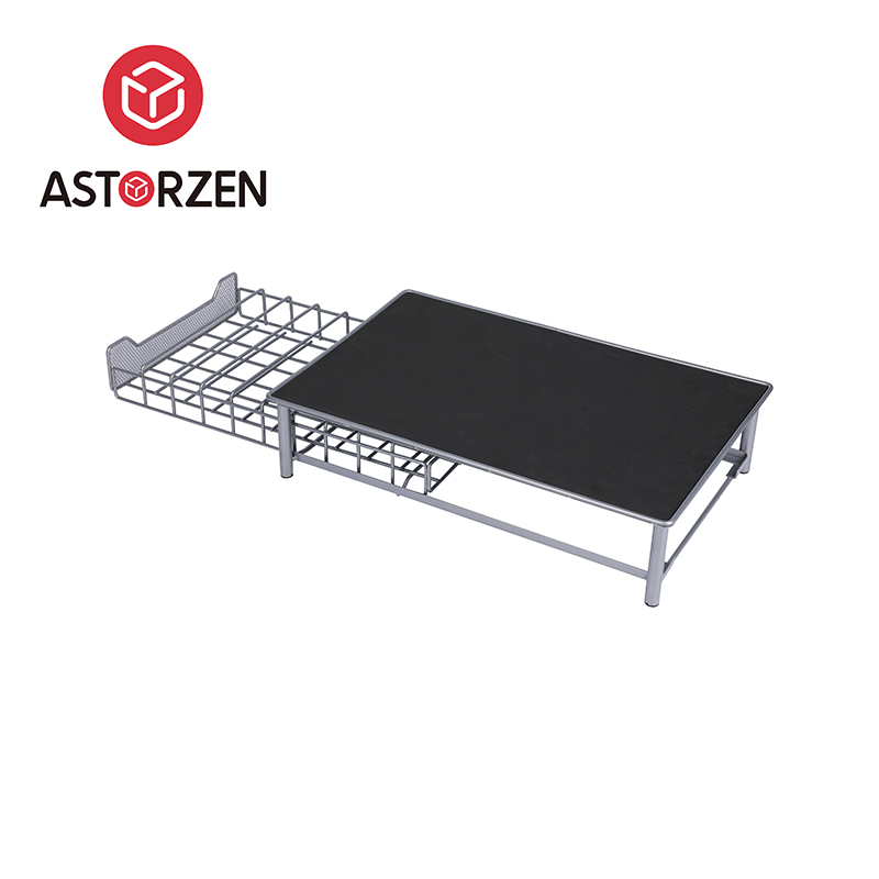 Modern Steel Storage Rack with Pull-Out Drawer for Coffee Capsules