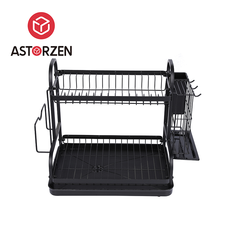 Multi-functional Metal Double-layer Dish And Bowl Draining Basket
