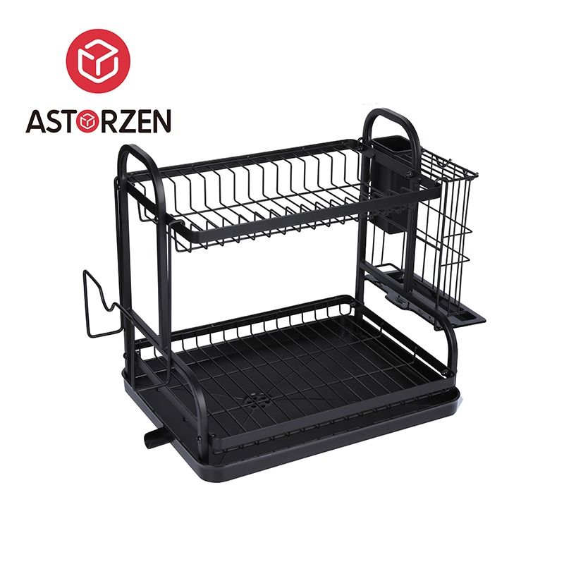 Multi-functional Metal Double-layer Dish And Bowl Draining Basket