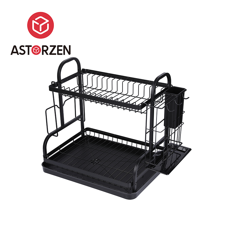 Multi-functional Metal Double-layer Dish And Bowl Draining Basket