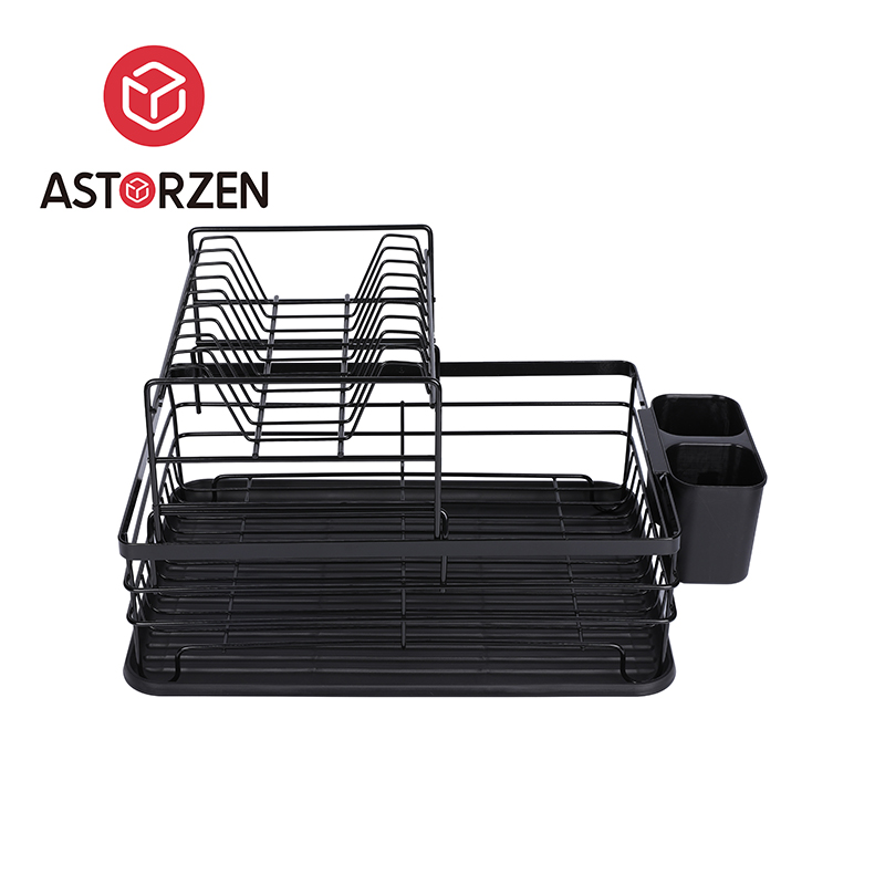 Luxury Double-Layer Partitioned Bowl Chopstick Dish with Drain Rack