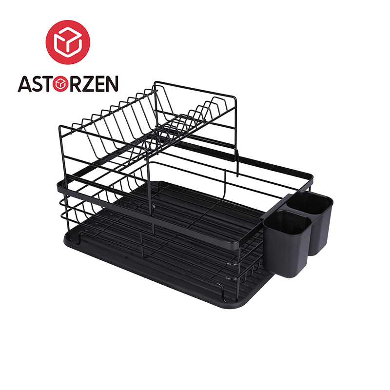 Luxury Double-Layer Partitioned Bowl Chopstick Dish with Drain Rack