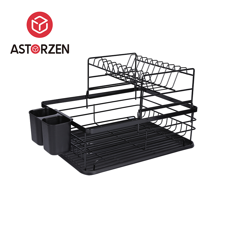 Luxury Double-Layer Partitioned Bowl Chopstick Dish with Drain Rack