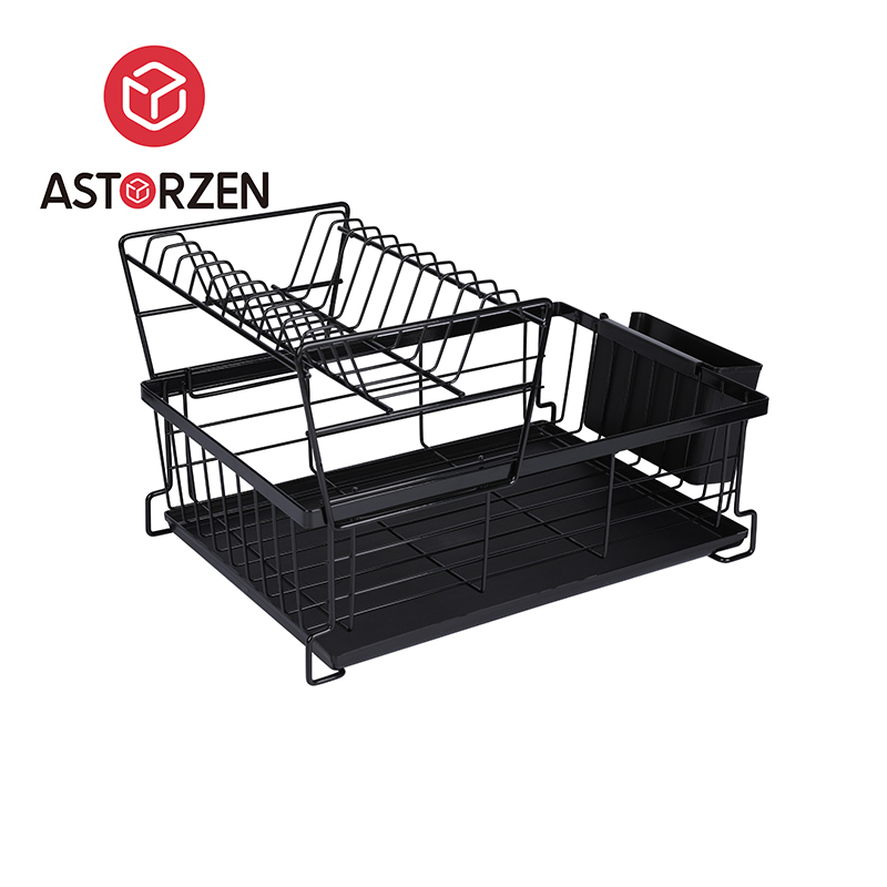 Double-Layer Storage Metal Kitchen Sink with Drain Rack